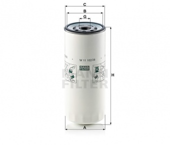 Фильтр масляный съемный ЯМЗ-650 Супер МАЗ 650-1012075 /5010550600/ (W 11 102/36) 